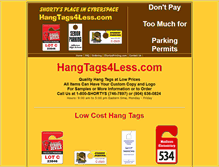 Tablet Screenshot of hangtags4less.com